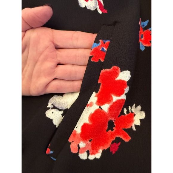 Vince Camuto Jacket Womens 2X Black Floral Bomber Full Zip Lined Pockets - Picture 9 of 13